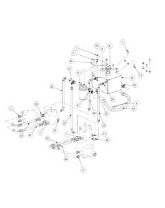 Hydro Pump Assembly Diagram and Parts List for M54-HN 53CB5ETW750-24HP-OHV Cub Cadet Lawn Tractor